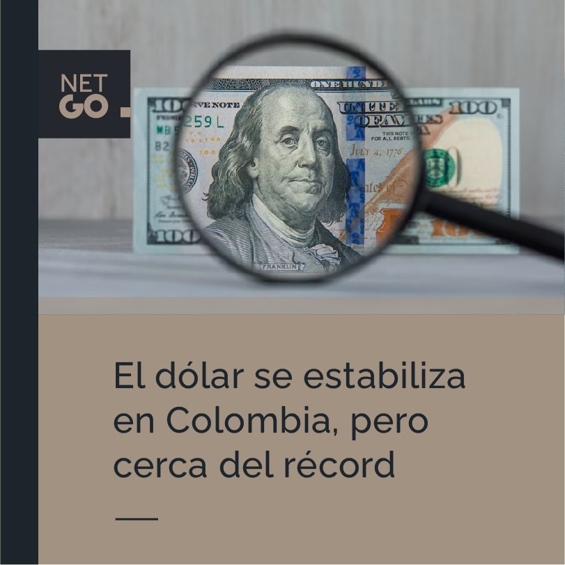 El dólar se estabiliza en Colombia, pero cerca del récord